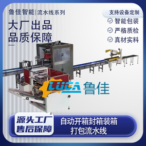 自动开箱封箱装箱打包流水线